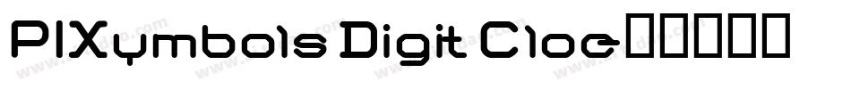 PIXymbols Digit Cloc字体转换